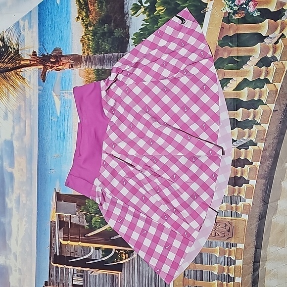 Nike Pink Checkered Tennis Athleisure Skort Size XS NWT - Picture 1 of 9